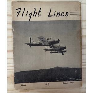 Flight Lines Merced 42-E March 1942 Air Force Yearbook WWII Flight School
